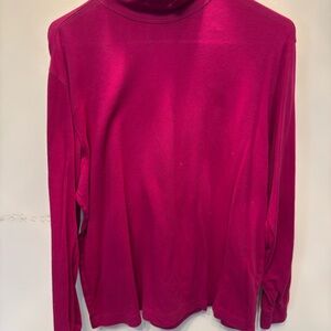Lands' End Vibrant Pink Turtleneck Top